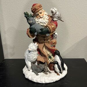 Vintage Cedar Creek Santa Claus Christmas Holidays Statue Figure 7.5”x11.5”